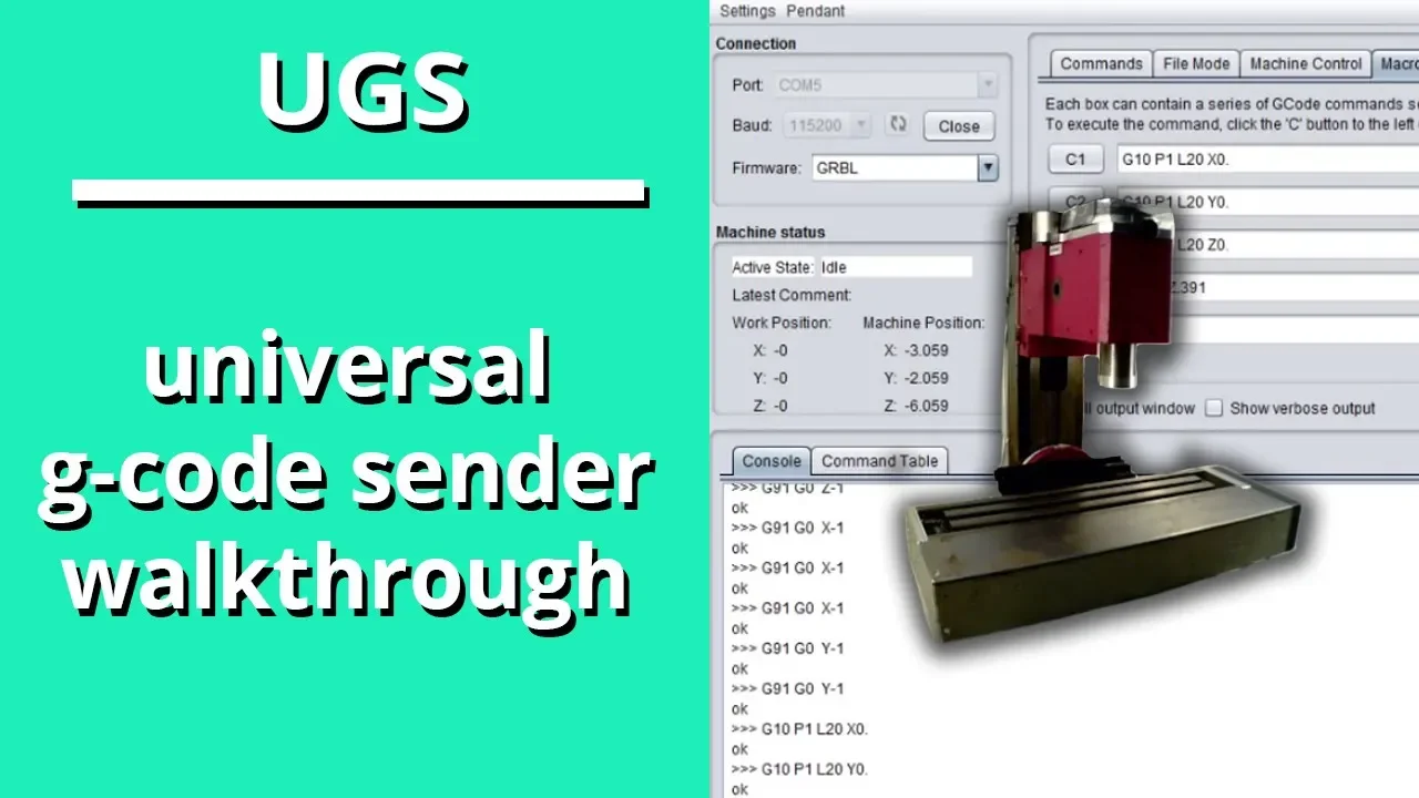 Universal G-Code Sender Walk Through HX8410 CNC Milling Machine