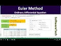 Euler Method - Ordinary Differential Equation solve in Excel