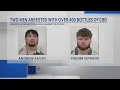 Assumption Parish Sheriff 400 bottles of illegal CBD liquid gun found during traffic stop 2 arre