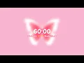 60 minutes pink study timer for deep focus productivity Butterfly Aesthetic Focus Countdown