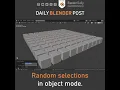 Random Selection in Blender