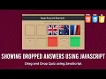 JavaScript HTML for Beginners Drag and Drop Quiz Part 2 Step-by-Step Guide Fun Learn