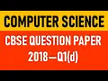 CBSE Question paper - 2018 Q1 d