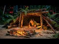 Lagu Solo Overnight Building a Bunker Shelter In the Woods and Eat Beef Steak