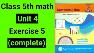 Class 5 maths unit 4 exercise 5 class 5 maths chepter 4 exercise 5