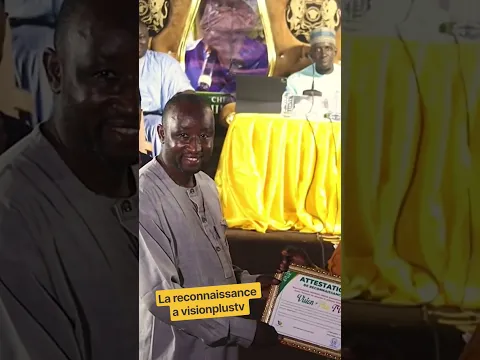 Une attestation de reconnaissance pour #visionplustv #spiritualité #prêche #mali
