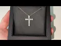 Diamond Cross Necklace 2 00ct 18k White Gold