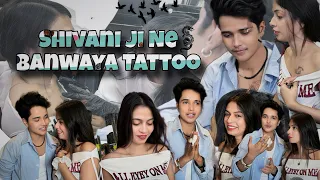 Shivani Ji Ne Banwaya Tattoo🤤 #youtube #rajjufam #love #viral #funny #romentic 