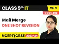 Mail Merge - One Shot Revision Class 9 Information Technology Chapter 9 Code 402