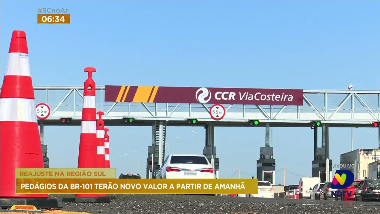 Pedágios da BR-101 no sentido Sul sofrerão reajuste a partir sexta-feira