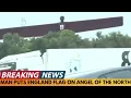 Download Lagu BREAKING NEWS: MAN PUTS ENGLAND FLAG ON THE ANGEL OF THE NORTH