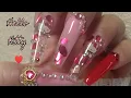 Hello kitty Valentine s Nails Acrylic Coffin Style