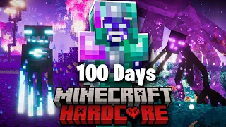 قضيت 100 يوم ماين كرافت هاردكور في الاند الجديد 