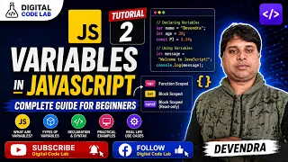 JavaScript Variables Tutorial in Hindi Tutorial Variables in JavaScript for Beginners