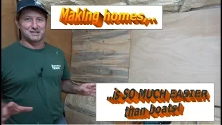 Building my steel sailing yacht Ep.51 Making the V berth lining panels,..