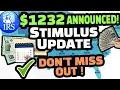 STIMULUS UPDATE 1232 NEW STIMULUS CHECK UPDATE 2023 TAX REFUND FROM IRS