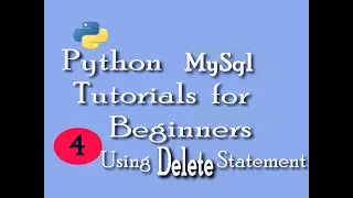 MySql-Python Database Access Delete Statement delete from database in python