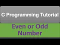 C program to check Even or odd number