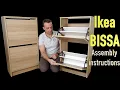 Ikea BISSA Shoe cabinet with 2 compartments Assembly Instructions Step-by-Step Guide