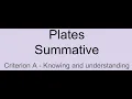 Plates Summative