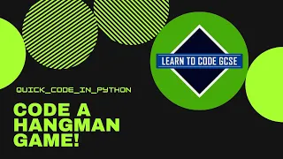 Quick Code in Python Hangman