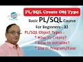 Object Types in Oracle - Visit description for more info