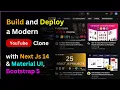 Build and Deploy a Modern YouTube Clone Application in Next JS 14 with Material UI 5 RapidAPI