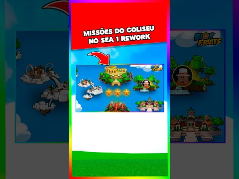 AS NOVAS MISSÕES SECRETAS DO COLISEU NO SEA 1 REWORK DO BLOX FRUITS #bloxfruits #roblox