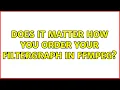 Does it matter how you order your filtergraph in ffmpeg