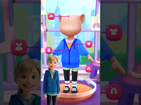 Inside Out 2 Riley Andersen Inspired Outfit Looks | Creative Dress-Up Fun in My Talking Angela 2