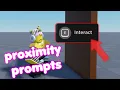HOW TO USE PROXIMITY PROMPTS - ROBLOX Studio Tutorial