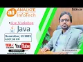 Live Workshop on Java Day 04 - Analyze InfoTech