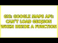 GIS Google Maps API Can t load GeoJSON when inside a function