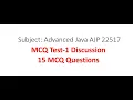 AJP MCQ Test-1 Discussion with class students Advanced Java 22517 MSBTE