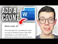 How To Insert A Word Count In Word Document - Full Guide