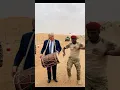 Lagu Trump kept drum. Ibrahim Traore funny dancing in desert Comedy scene 😝#satire #shortsfeed #trump