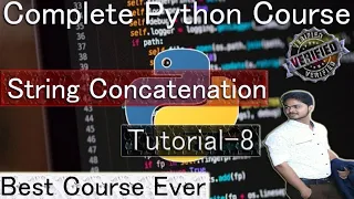 String Concatenation in python Complete Python Course in HINDI 2021 python 3 9 IDLE