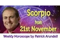 Scorpio Weekly Horoscope from 21st November 2016