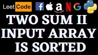 Two Sum II - Input Array Is Sorted Leetcode Python Solution Python