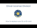 How To Replace Your DL or ID Card