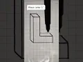 3D L Letter Drawing Sketching Painting by Pen Pencil