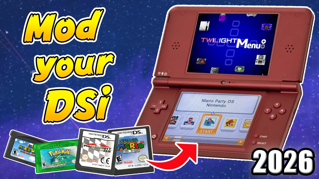FULL GUIDE to Mod your DSi to play NDS & GBA Games! | Twilight Menu 2026: video thumbnail