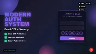 Build Secure Login Signup with OTP Verification Node js HTML CSS JS Tutorial
