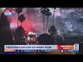 Download Lagu L.A. fire crews battle blaze involving fireworks explosion