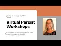 Autism Parent Workshop Executive Functioning Skills and Strategies for Success