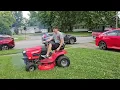 Craftsman T110 Riding Mower Starting Running