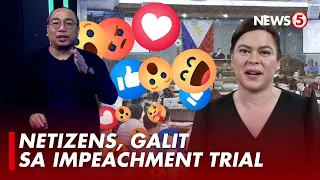 Iba't ibang emosyon online ukol sa impeachment trial ni VP Sara Duterte | News5 Analytics