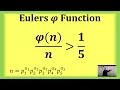 Eulers Phi Function and Number with 5 Prime Factors