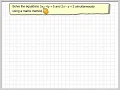 Solving simultaneous equations using the matrix method