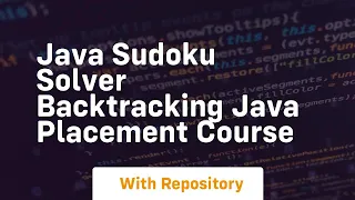 Java sudoku solver backtracking java placement course